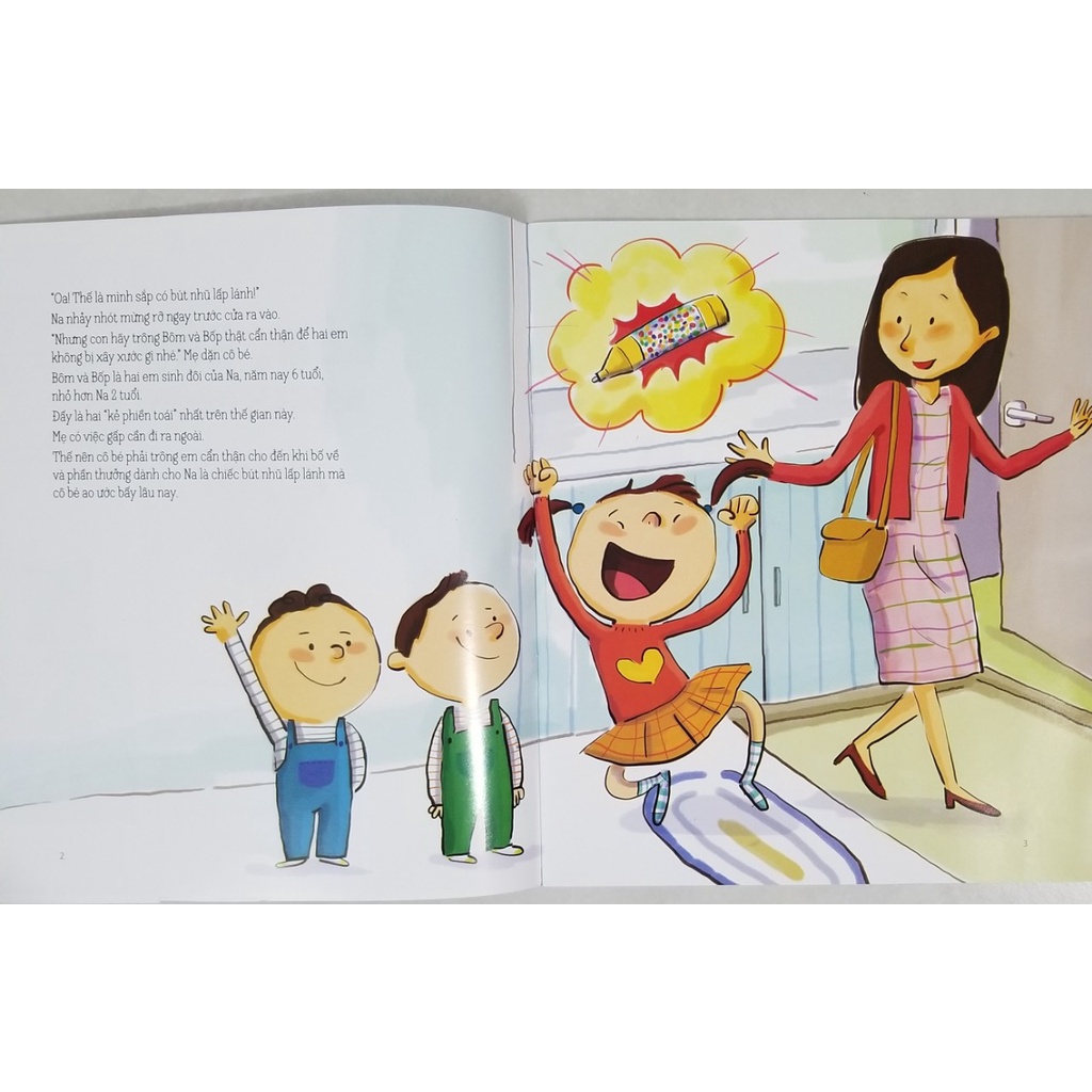 Sách- Hướng Dẫn Kĩ Năng An Toàn Cho Trẻ Em- An Toàn Vui Chơi- Bôm, Bốp Nghịch Ngợm