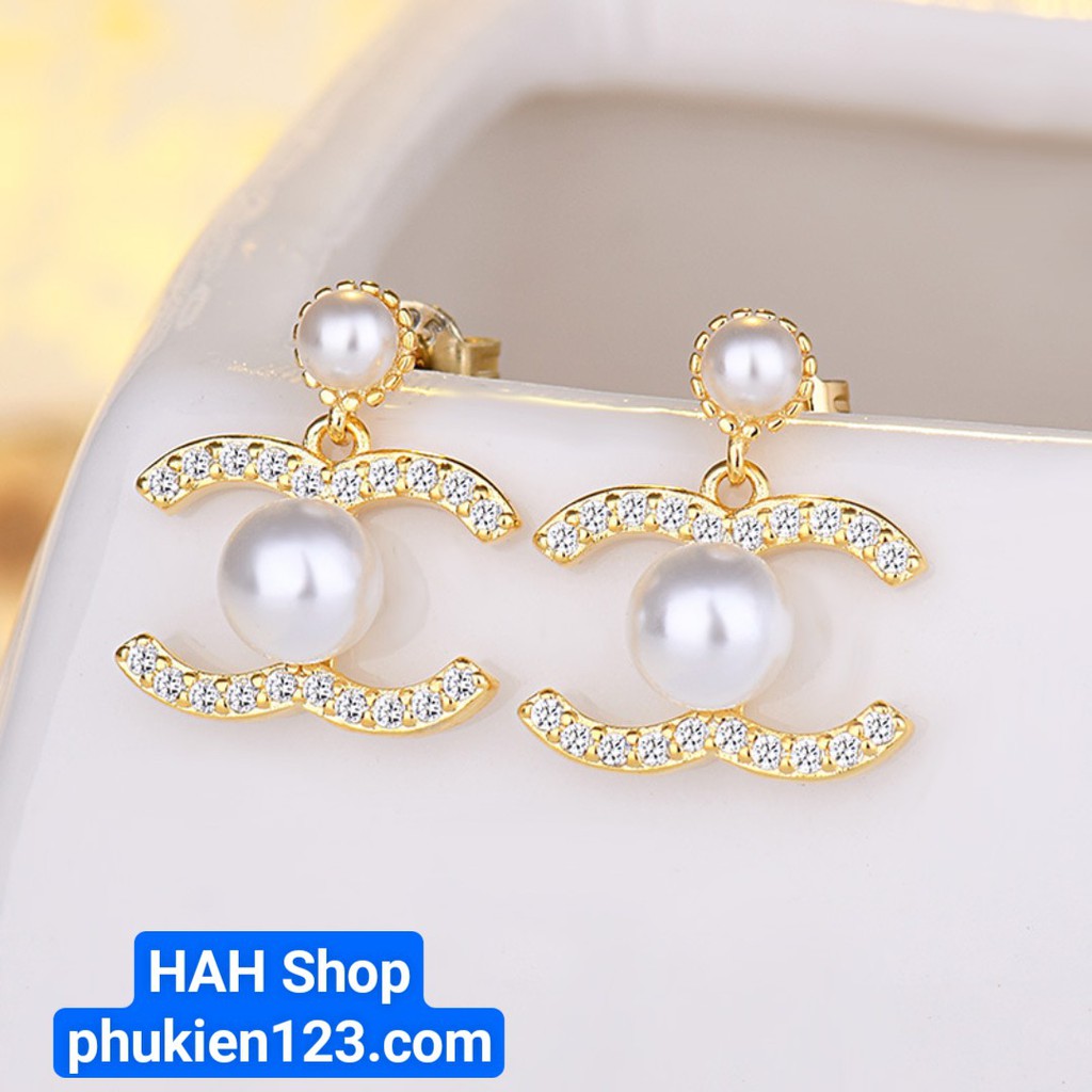 Hot 2022 Bông tai ngọc nhân tạo thời trang phong cách Hàn Quốc