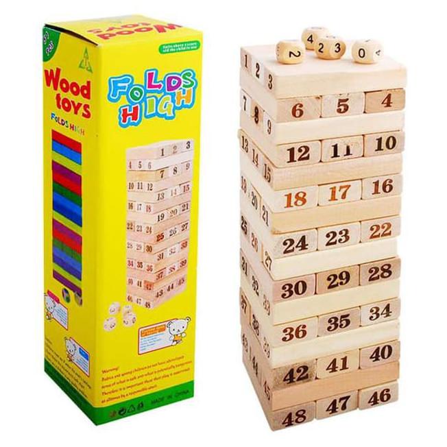 Hộp Gỗ Màu Vàng Jenga - Cắt Gỗ-Xanh Lá Miễn Phí Vận Chuyển