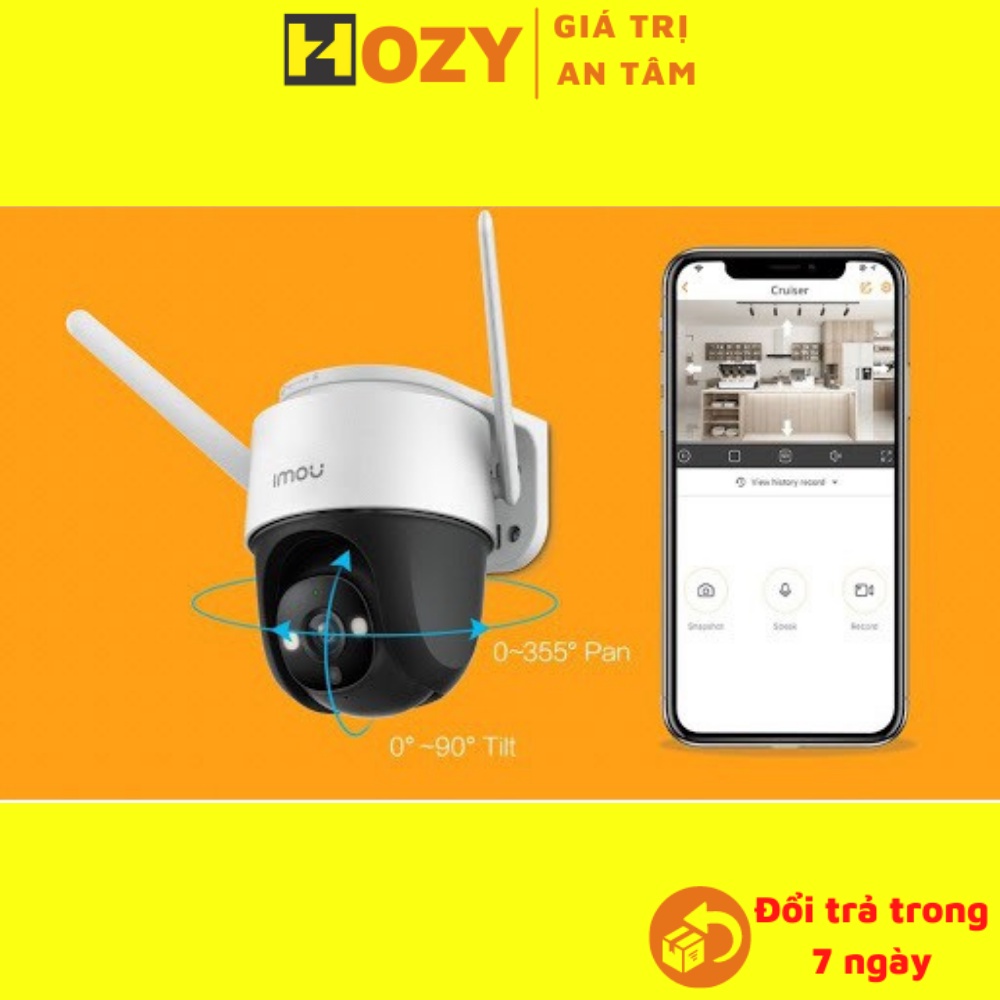 [Mã ELHAMS5 giảm 6% đơn 300K] camera wifi imou chống nước ngoài trời xoay 360 quay đêm có màu