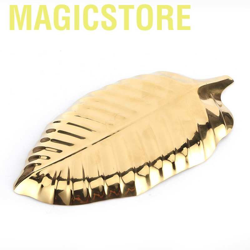 Magicstore Nordic Style Leaf Shaped Necklace Jewelry Display Tray Storage Organizer Decorative Props