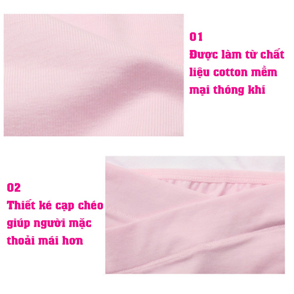 Quần Lót Bầu Cạp Chéo Cotton Mềm Mại, Thoáng khí