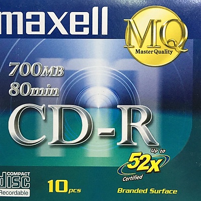 Hộp 10 Đĩa CD-R Trắng Maxell MQ