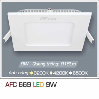 Đèn LED âm trần downlight Anfaco AFC 669