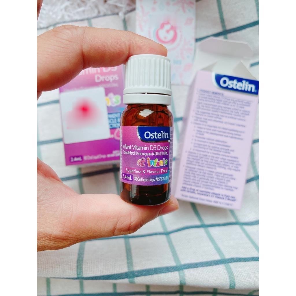 Vitamin D3 Ostelin, D3 Drops Ostelin 2.4ml, D3 Liquid Ostelin 20ml - Xuất xứ Úc