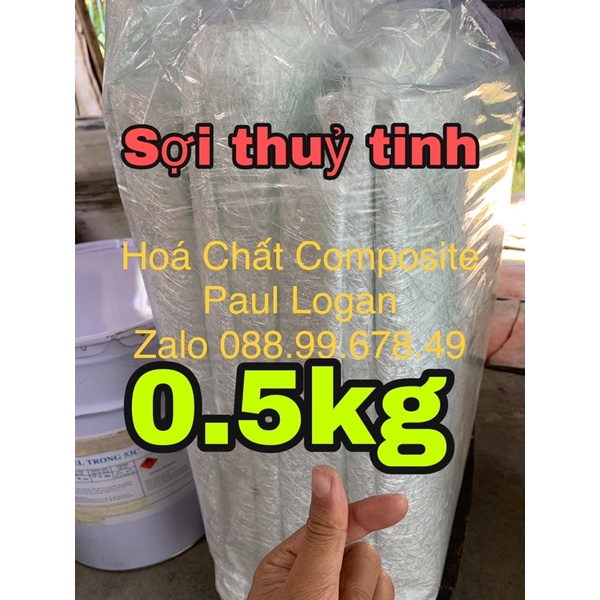 Sợi Thuỷ Tinh 1kg làm Composite, lót pô xe, chống cháy, cách nhiệt, cách âm, chống thấm
