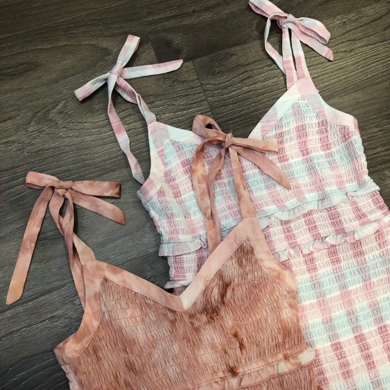 Đầm thun body BCBG smocking
