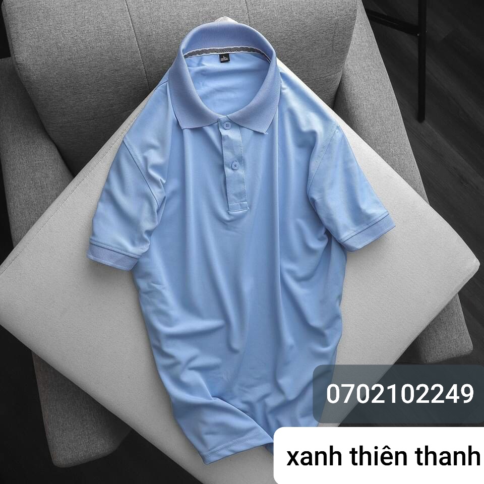 Áo thun nam POLO trơn vải cá sấu cotton cao cấp ngắn tay