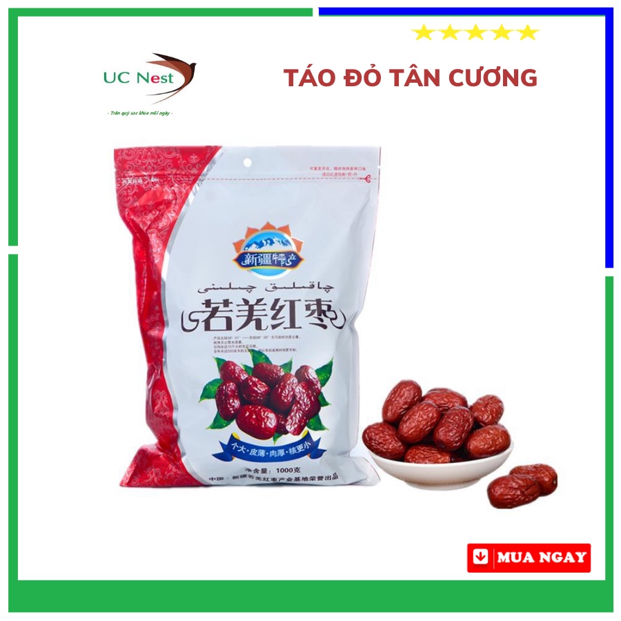 Táo đỏ Tân Cương Sấy Khô hữu cơ dùng với Trà hoa cúc Long nhãn Kỳ Tử Óc chó