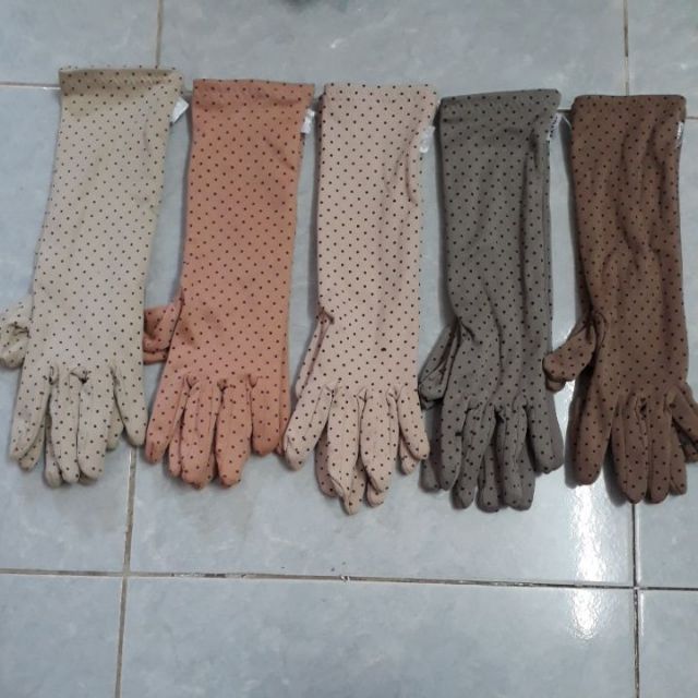 Bao tay ba thảo. Bao tay 4 tấc .in chấm bi