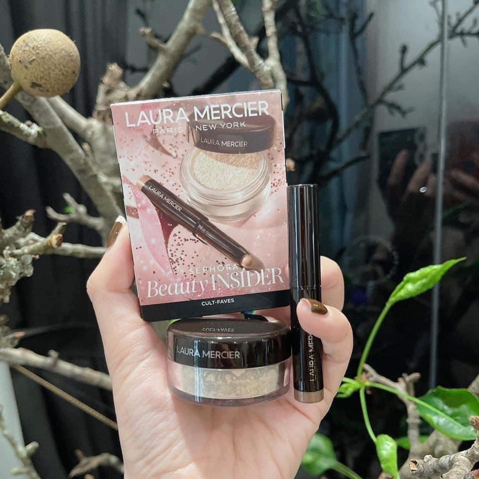 Set mini phấn phủ highlight laura