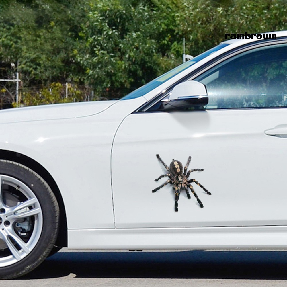 Miếng dán trang trí cửa xe hơi hình bọ cạp / nhện / thằn lằn 3D