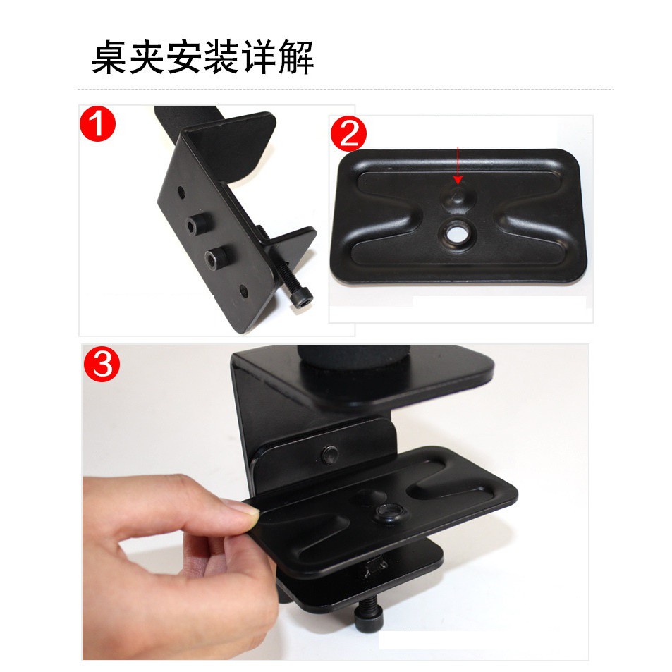 XL03 giá treo màn hình - Kẹp bàn/ Xoay 360 độ - Chân đứng/ Cột Đứng 40 Cm  -