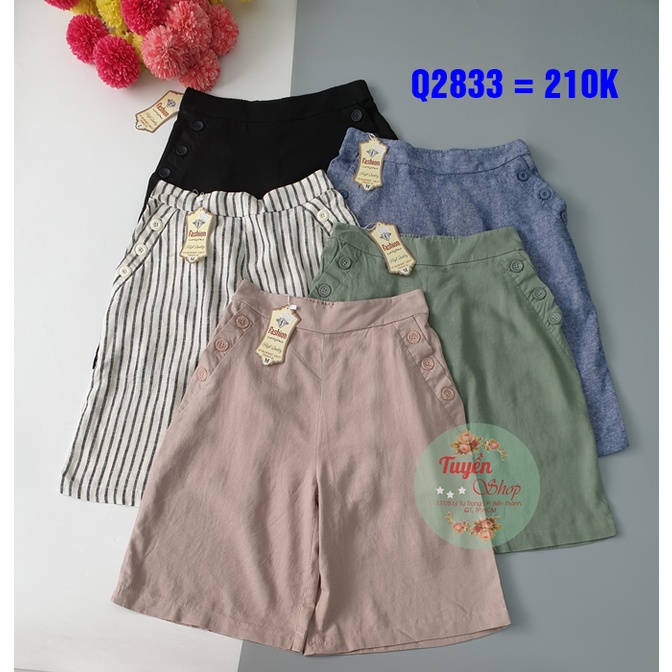 Quần ngố ống suông túi 3 cúc