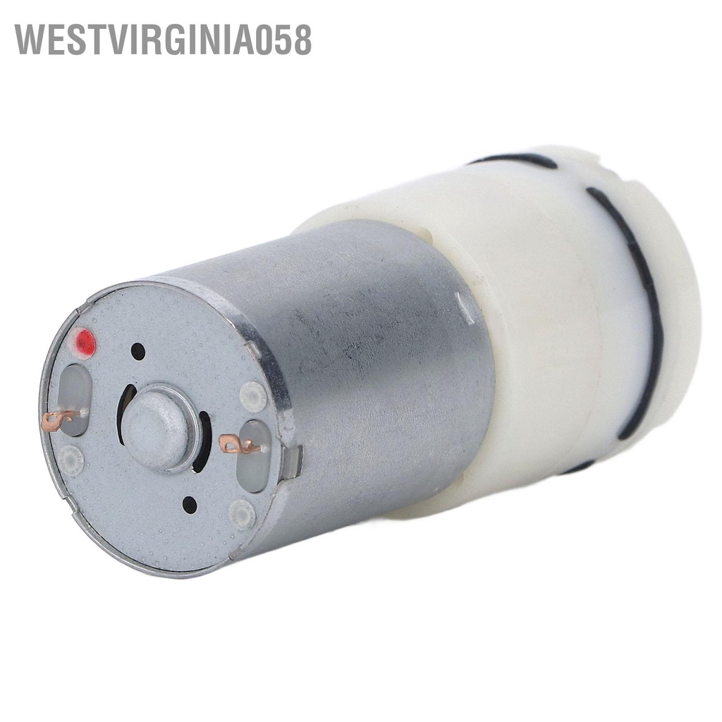Westvirginia058 Máy bơm không khí siêu nhỏ Truyền động cơ màng nén 1 cổng 370 Màu trắng