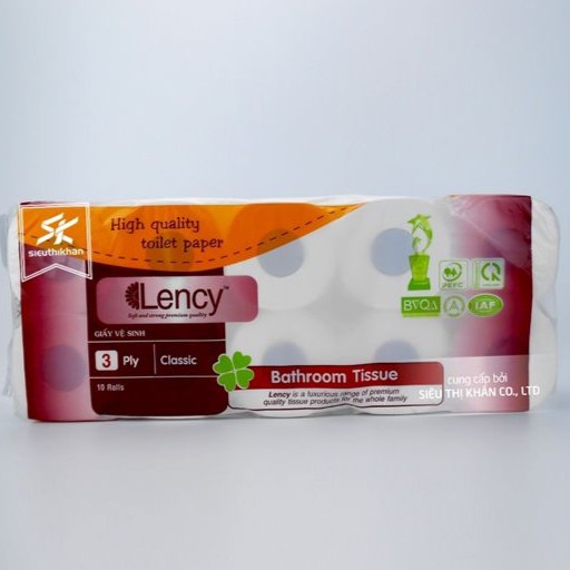 Giấy Vệ Sinh Lency 10 cuộn có lõi