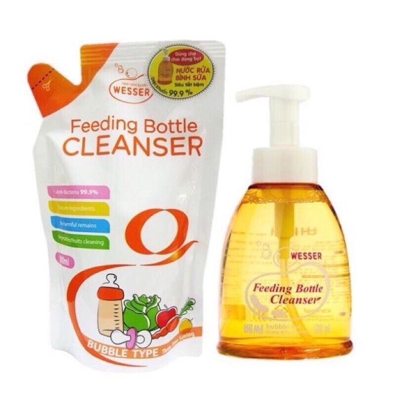 Nước rửa bình sữa wesser nhập khẩu Hàn Quốc