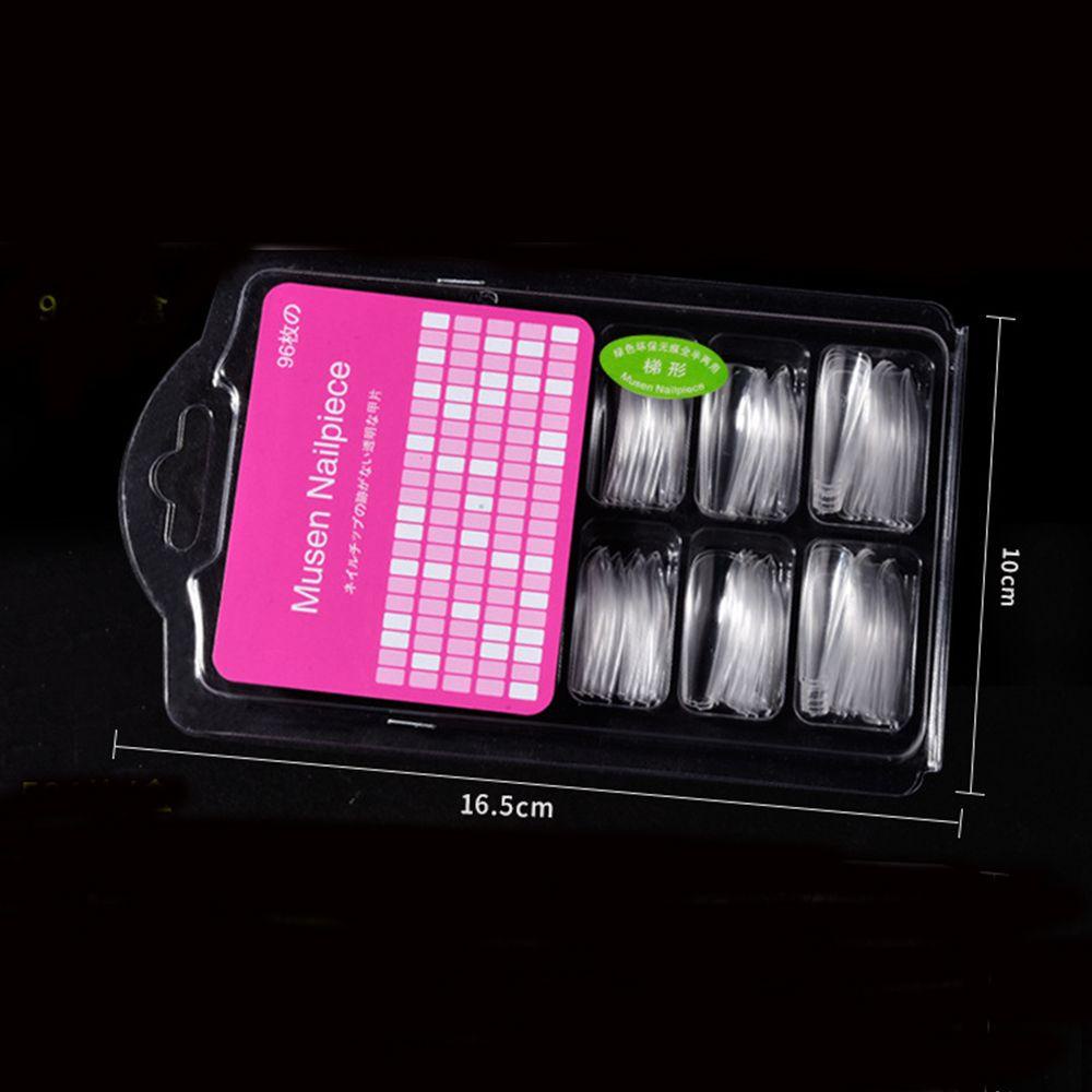 Hộp 96 Móng Tay Giả Hình Giọt Nước Ngắn Chữ T Liền Mạch