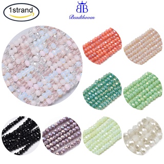1 Chuỗi Hạt Thủy Tinh Màu Hồng 2.5~3.2x1.8~2.6mm Lỗ: 0.8mm 15.55~15.75 inch (39.5~40cm)