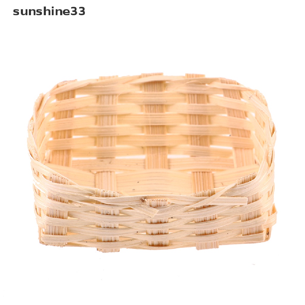 Giỏ Tre Mini Đựng Thức Ăn Tỷ Lệ 1: 12 Trang Trí Nhà Búp Bê