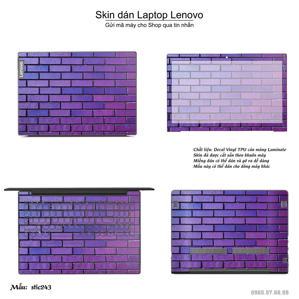 Skin dán Laptop Lenovo in hình Hoa văn sticker nhiều mẫu 39 (inbox mã máy cho Shop)