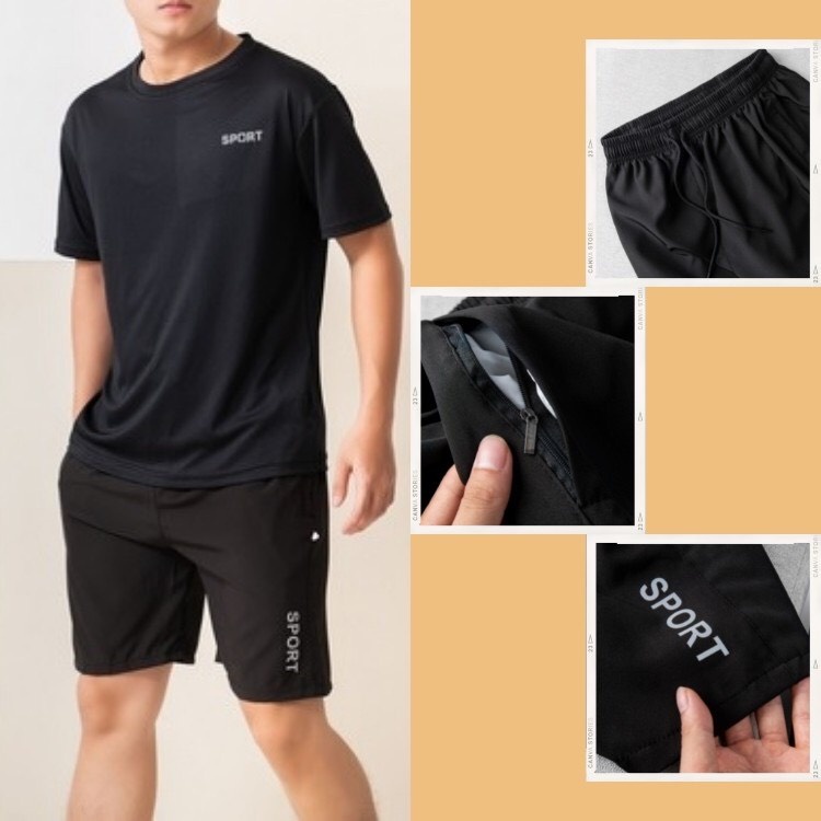 Quần short nam thể thao vải gió cao cấp co giãn mặc nhà QS05