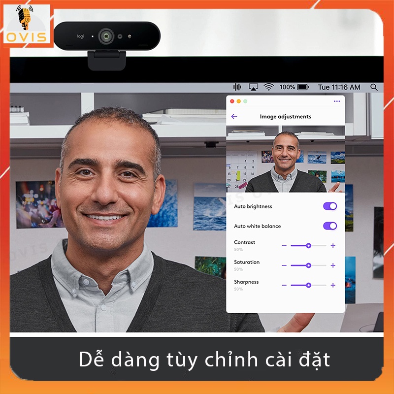Logitech Brio 4K PRO / BRIO 500 - Webcam Họp Trực Tuyến Cao Cấp Độ Phân Giải Ultra HD 4K
