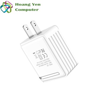 Cốc Sạc Mini 2 Cổng Hoco C39 2.4A, Màn Hình Hiển Thị - BH 1 Năm Chính Hãng - Hoàng Yến Computer