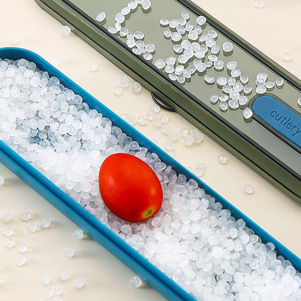 KRNY Set 3 Dụng Cụ Ăn Uống Gồm Muỗng / Nĩa / Đũa Có Thể Tái Sử Dụng Kèm Hộp Đựng