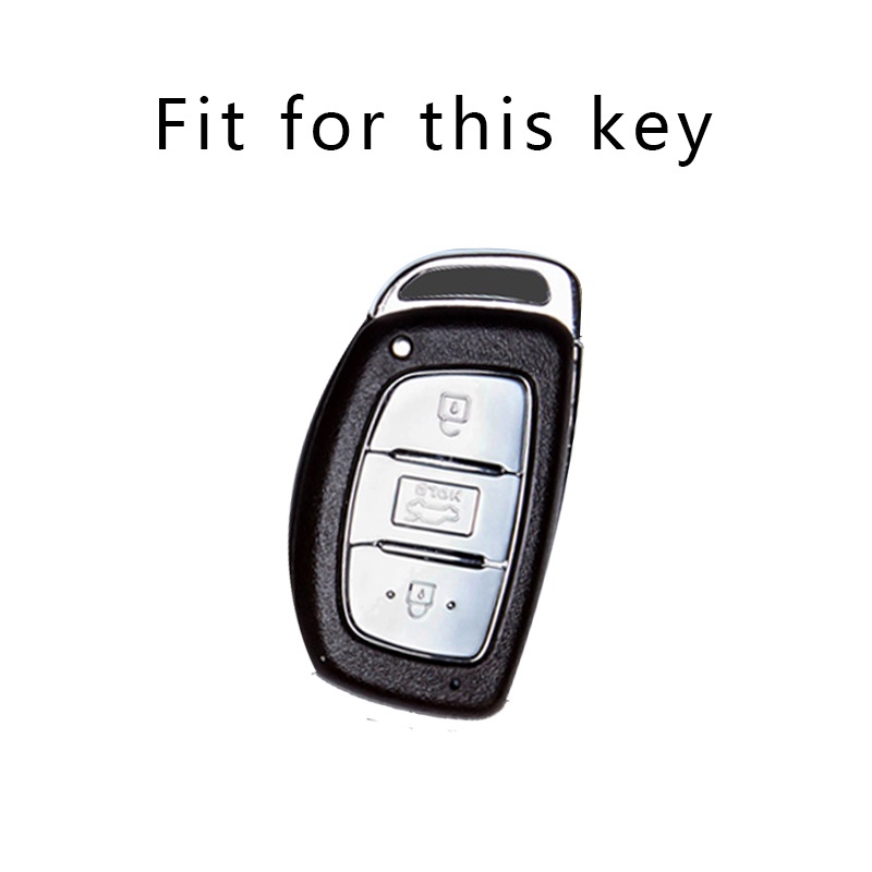 Vỏ Bọc Chìa Khóa Bằng Sợi Carbon Cho Xe Hyundai Creta I10 I20 Tucson Elantra Santa Fe