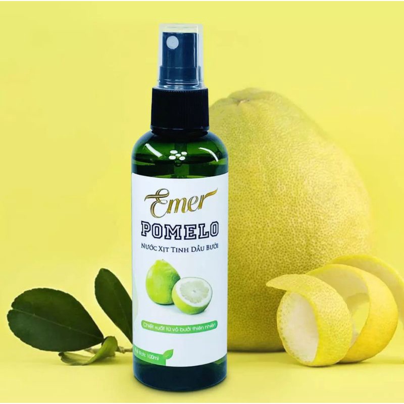 Combo 3 chai xịt mọc tóc tinh dầu bưởi Emer Pomelo - giúp mọc tóc, giảm gãy rụng, nuôi tóc chắc khoẻ, phục hồi