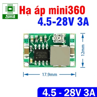 Mạch Hạ áp mini 360 3A điện Áp 4,5 - 28V DC-DC module Buck điện áp điều chỉnh ổn áp nguồn DC 3V3, 5V, 9V, 12V MP2307