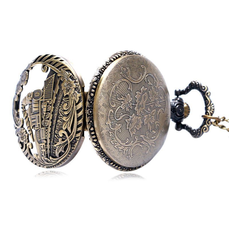 Đồng hồ quả quýt chạm khắc hình đầu lâu bằng đồng
