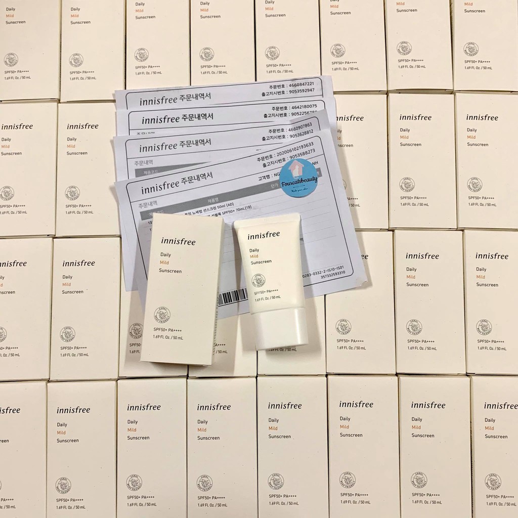 Kem Chống Nắng Dạng Nước Water-base Innisfree Daily Mild Sunscreen SPF50+/PA++++ 50ml | BigBuy360 - bigbuy360.vn