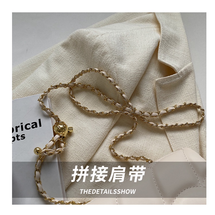 Túi đeo chéo JASMIN NOIR họa tiết kẻ sọc phối dây xích thời trang cho nữ