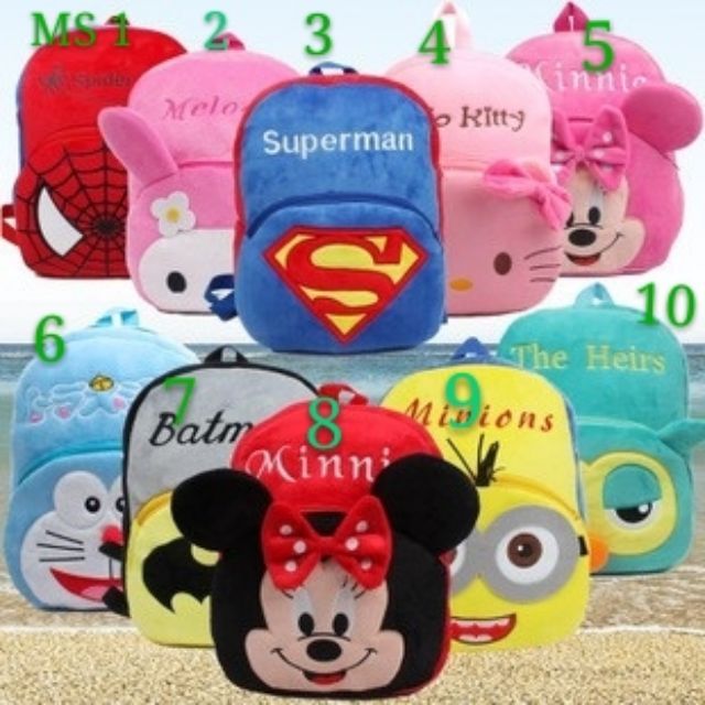 Balo Trẻ Em Hoạt Hình Loại Lớn Từ 3-5 Tuổi/Lớp 1-3