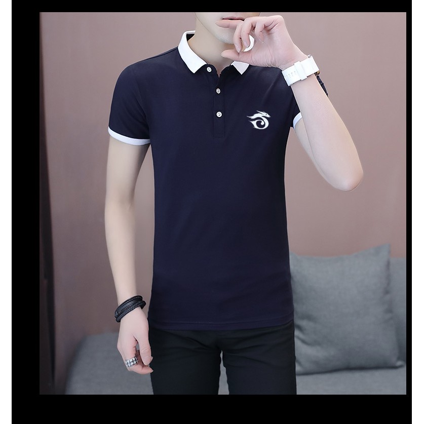 ÁO THUN NAM NGẮN TAY GARENA CỔ SƠ MI CAO CẤP ATN02-XANH ĐEN | BigBuy360 - bigbuy360.vn