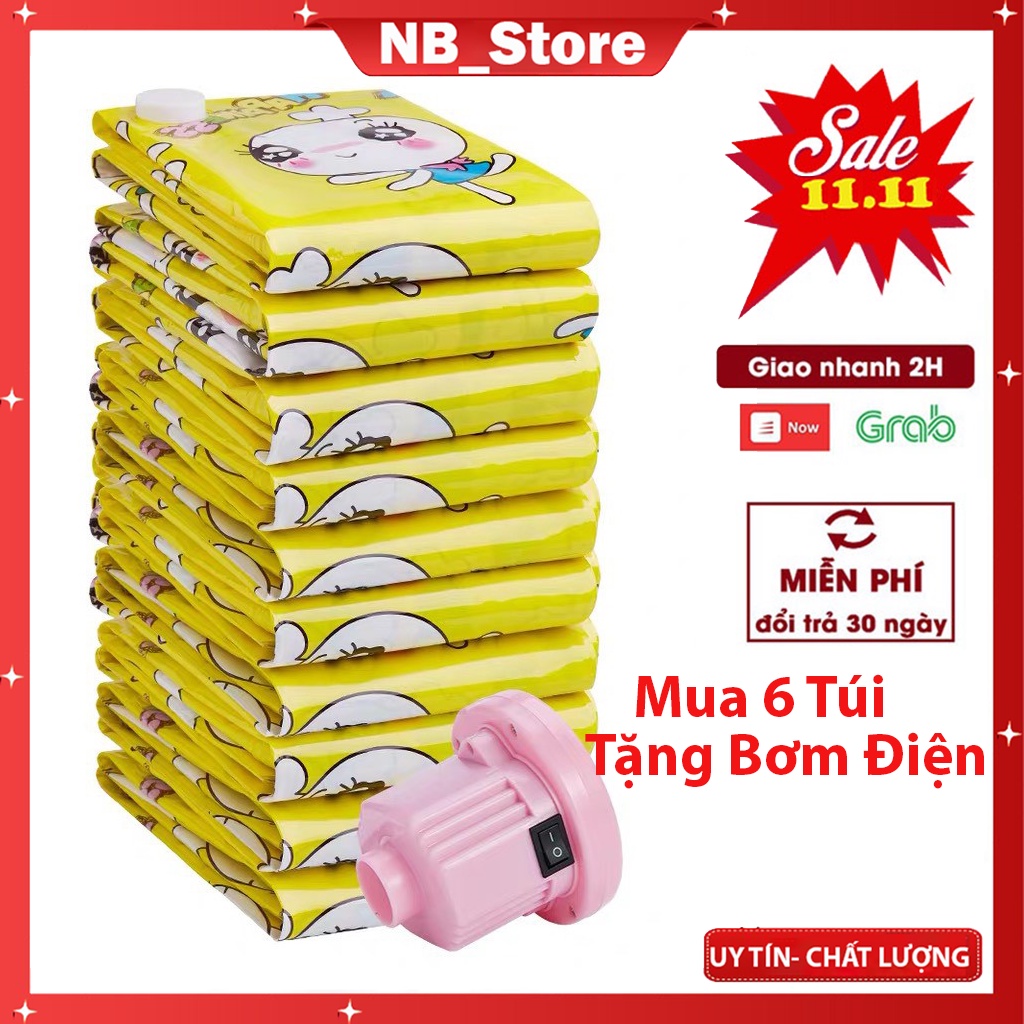 Túi hút chân không bảo quản quần áo, chăn màn, ga gối đa năng