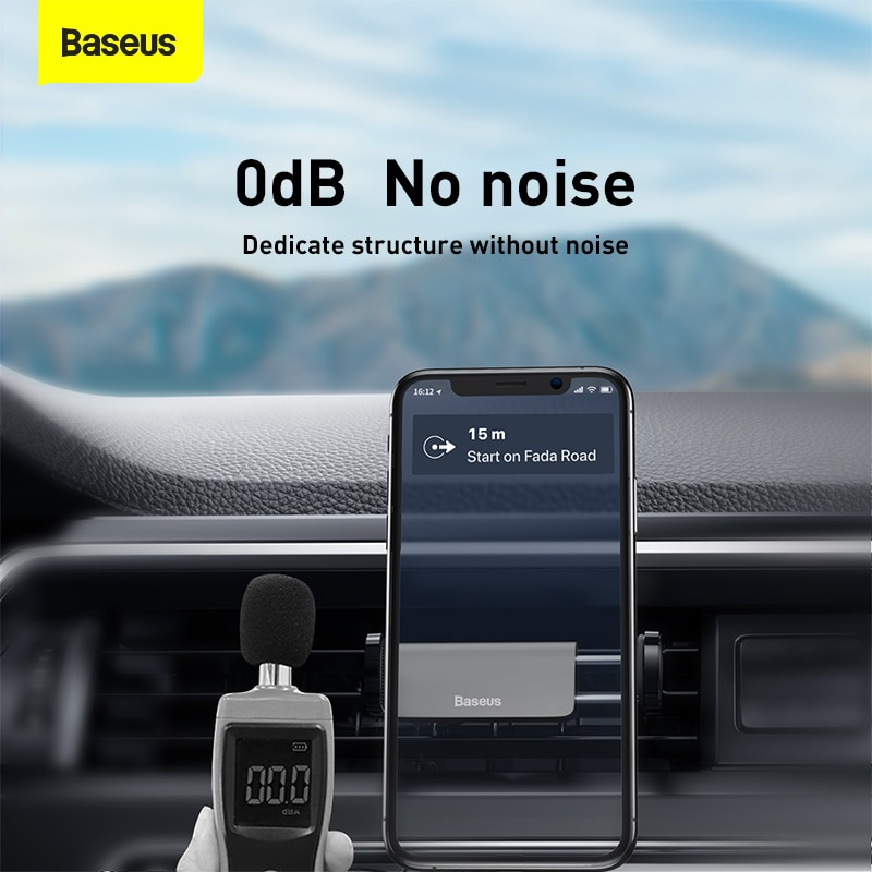 Giá đỡ điện thoại trên ô tô kẹp cửa gió Baseus Steel Cannon | BigBuy360 - bigbuy360.vn