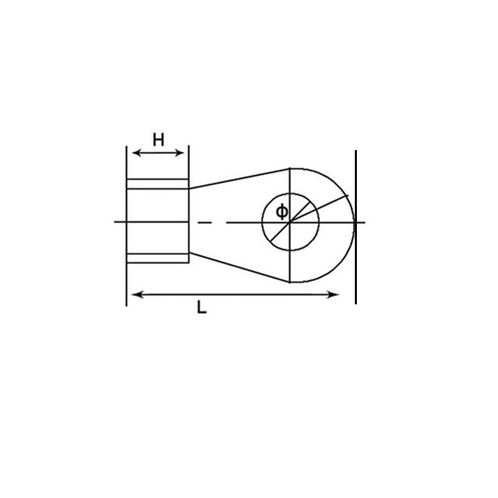 Đầu cốt đồng 6mm2 - Đầu cos đồng 6mm2 -36A