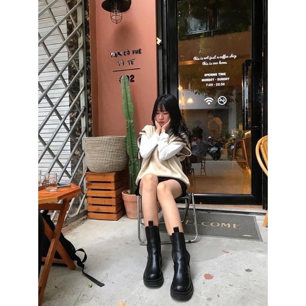 Boot cao cổ phong cách hàn quốc