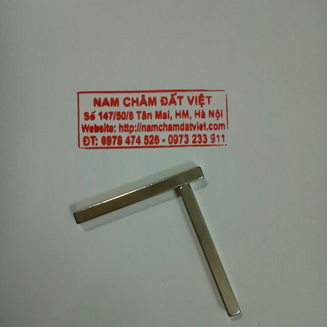 Nam châm viên dài 50*5*5mm, nam châm trắng đất hiếm đũa dài 5cm trắng lực hút mạnh