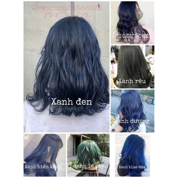 Thuốc nhuộm tóc màu xanh đen