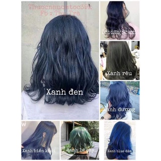 Thuốc nhuộm tóc màu xanh đen