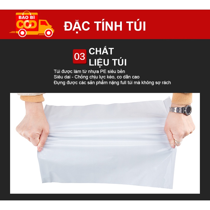 1kg - Túi Gói Hàng Túi Niêm Phong Tự Dính - Chọn màu + Size