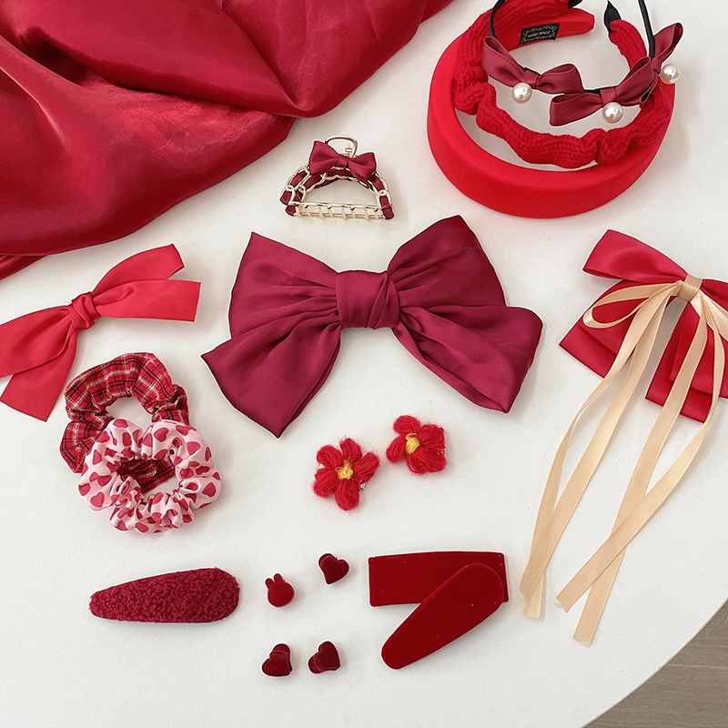 Dây Buộc Tóc Nơ Nhung Xinh Xắn Theo Phong Cách Năm Mới