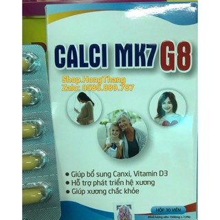 Calci MK7 G8  bổ sung canxi calci , giúp xương chắc khỏe, chống còi sương loãng sương