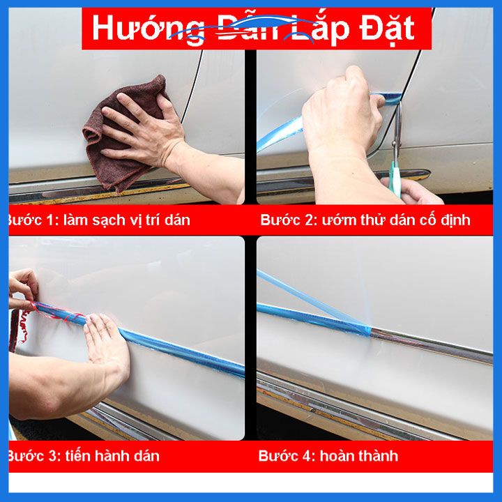 Cuộn nẹp viền chân kính ô tô chiều rộng 6/8/10/12/15/18/20/25mm mạ crom bảo vệ chống ồn cho xe