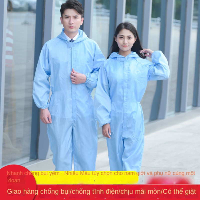 Quần áo chống tĩnh điện, bảo hộ lao động, không bụi, phun sơn toàn thân, sạch một mảnh có thể tái sử dụng,kku