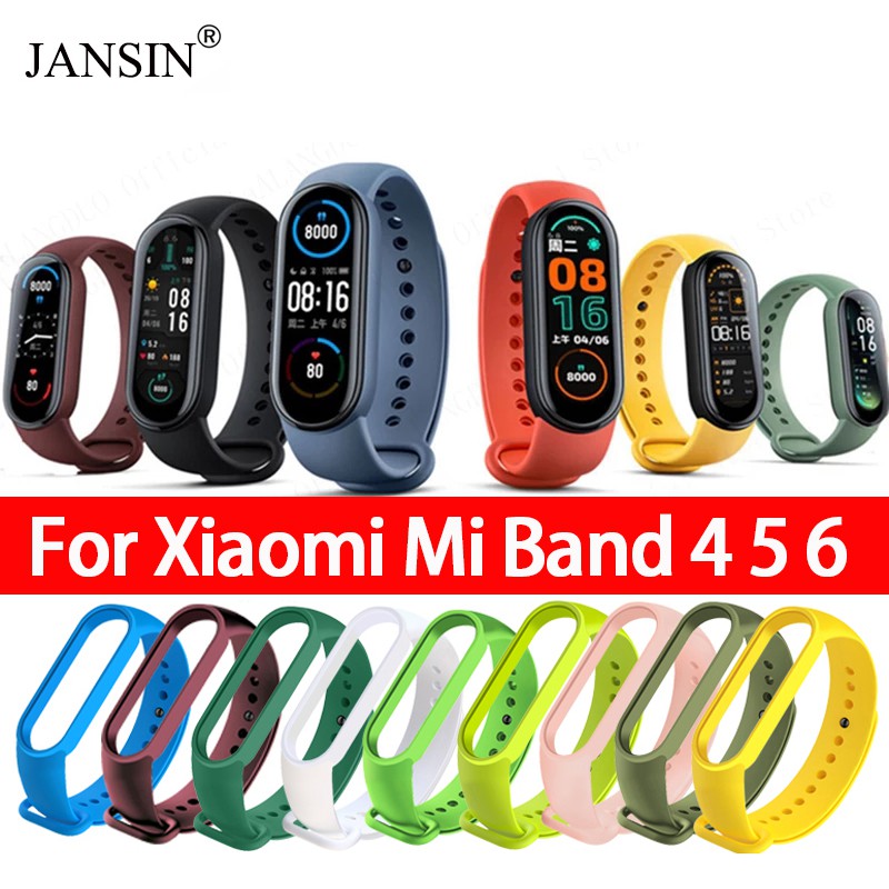 Dây đeo silicone thay thế chuyên dụng cho Xiaomi Mi Band 6 6 NFC 5 5 NFC 4 3